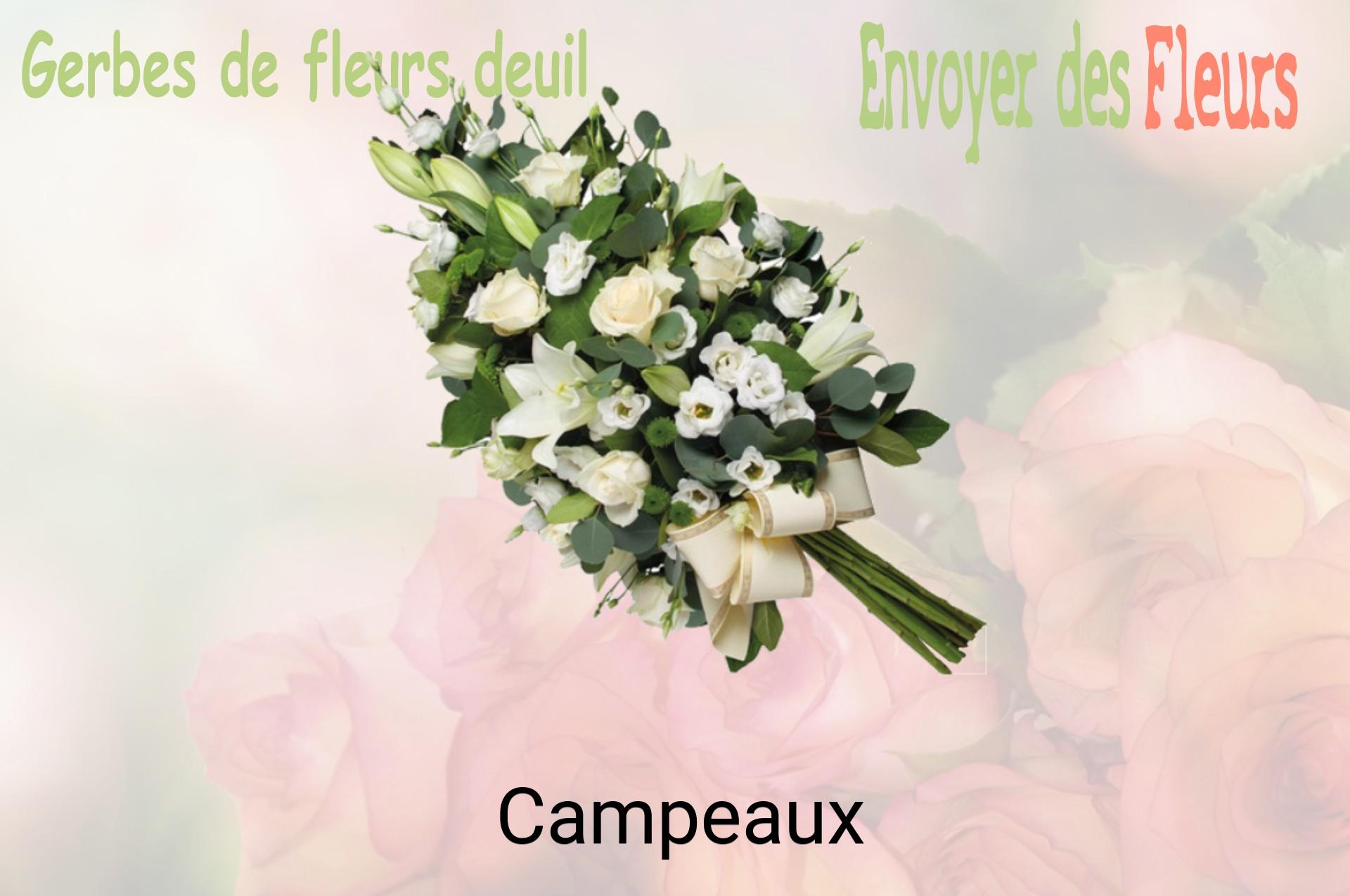 Gerbe de fleurs de deuil livrée à Campeaux